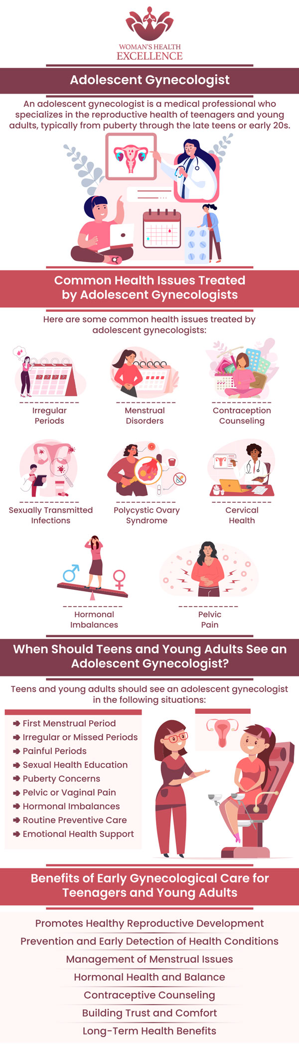 Adolescent gynecology is essential for young women's health, as Dr. Prema Kothandaraman emphasizes because it sets the foundation for lifelong reproductive and urinary wellness. Early visits help identify and manage unique health issues like menstrual irregularities and hormonal imbalances. Dr. Prema's proactive approach ensures that young women are educated about their bodies and empowered to make informed health decisions from a young age.  For more information, contact us today or schedule an appointment online. We have convenient locations to serve you in Arcadia, and Glendale, CA.